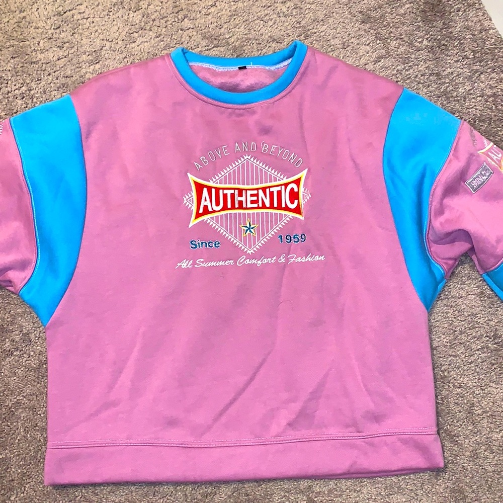 Purple and blue pullover